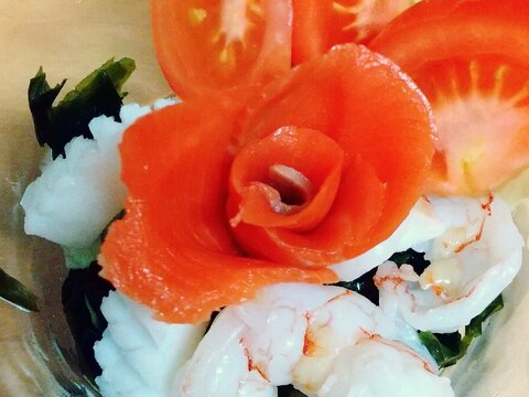 ★薔薇型海藻サラダ